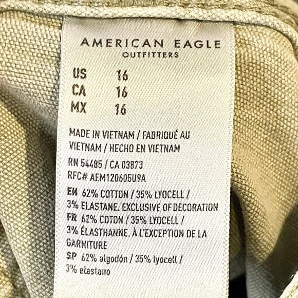 American Eagle Denim Shorts Womens 16 Highest Rise 90s Boyfriend Pockets Dill - Picture 5 of 5